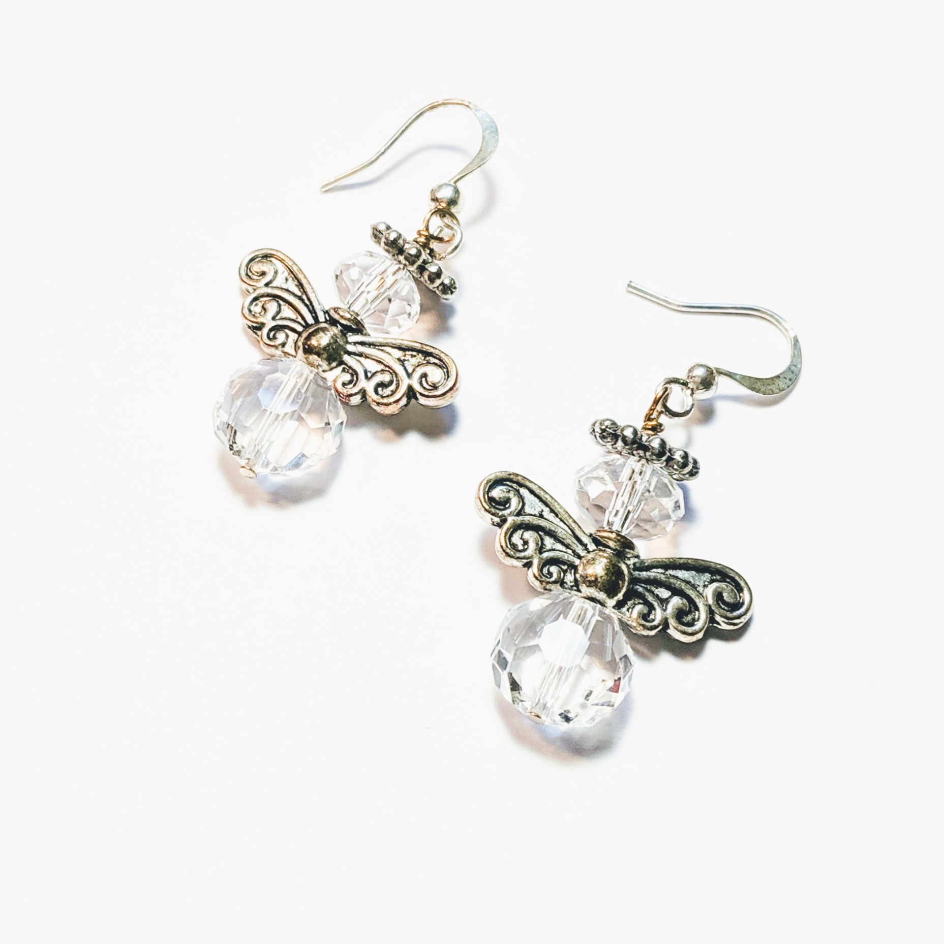 Crystal Angel Earrings